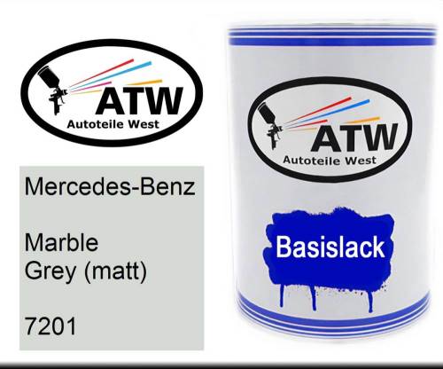 Mercedes-Benz, Marble Grey (matt), 7201: 500ml Lackdose, von ATW Autoteile West.